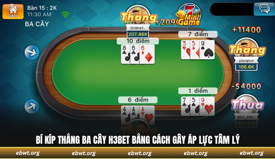 Bí kíp thắng Ba Cây H3BET bằng cách gây áp lực tâm lý