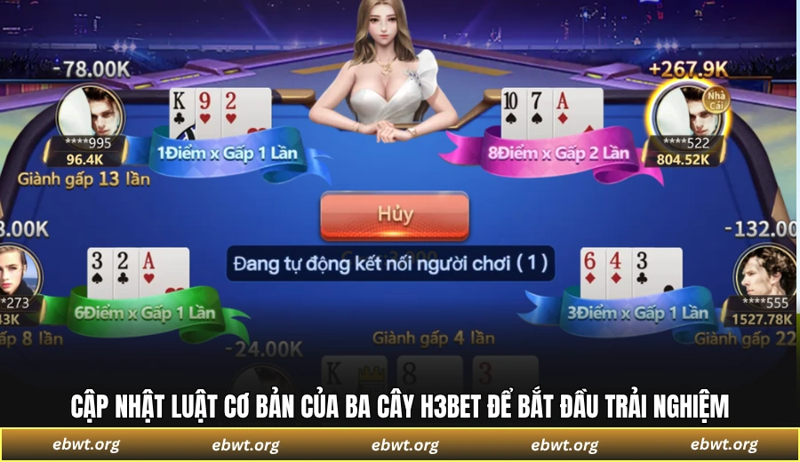 Cập nhật luật cơ bản của Ba Cây H3BET để bắt đầu trải nghiệm