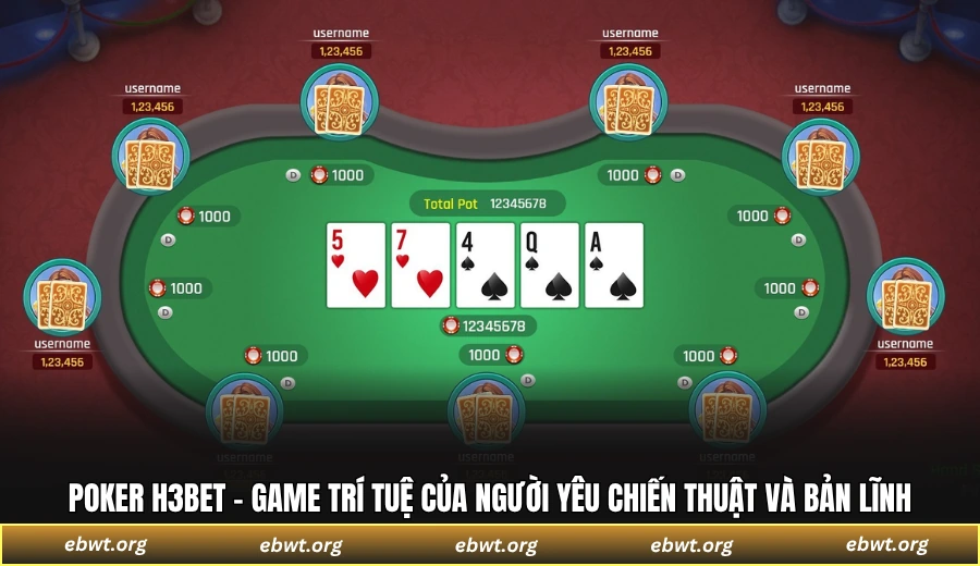Poker H3BET - Game trí tuệ của người yêu chiến thuật và bản lĩnh